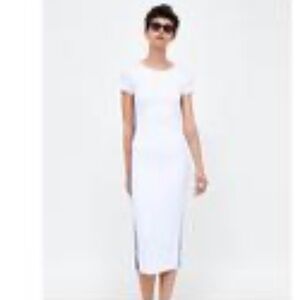 Zara Knit Long Bodycon Ribbed Stripped Dress